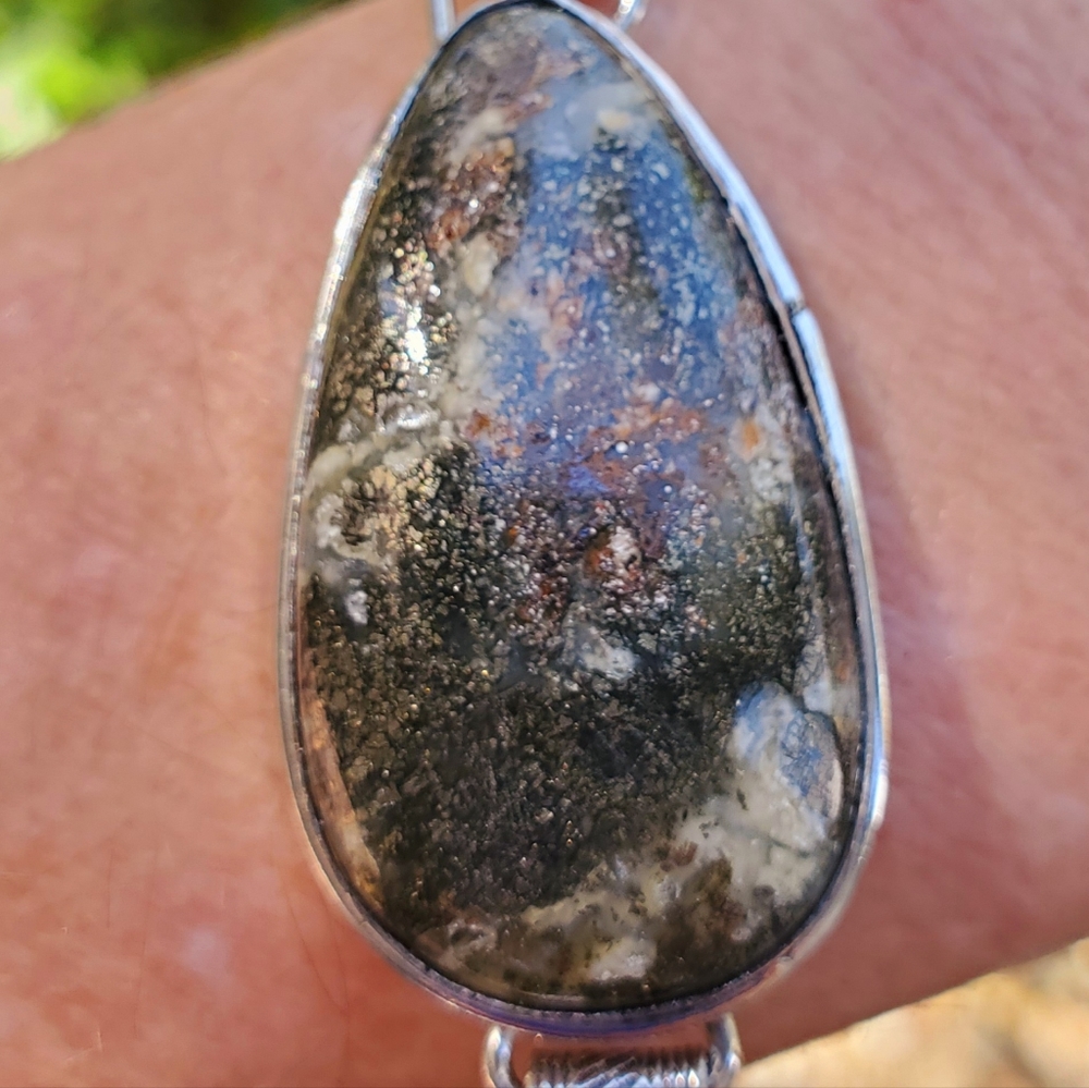 New Seraphinite Silver Bracelet.